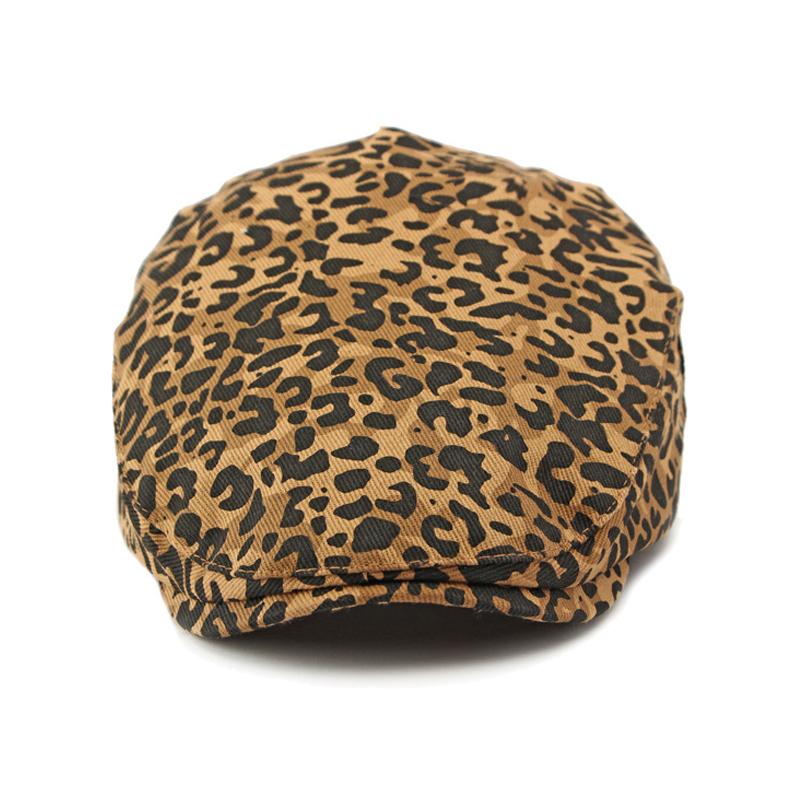 Spring Autmn Women's Beret British Vintage Leopard Print Cap Forward Cap Newsboy Caps Flat Cap Driver Ivy Hat Gatsby Painters Hats