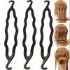 Roll Hair Styler Instant Buns Curls Twists for Wet Dry Hair, Plastic Curling Tool with Double-Headed Design for Home Salon Use