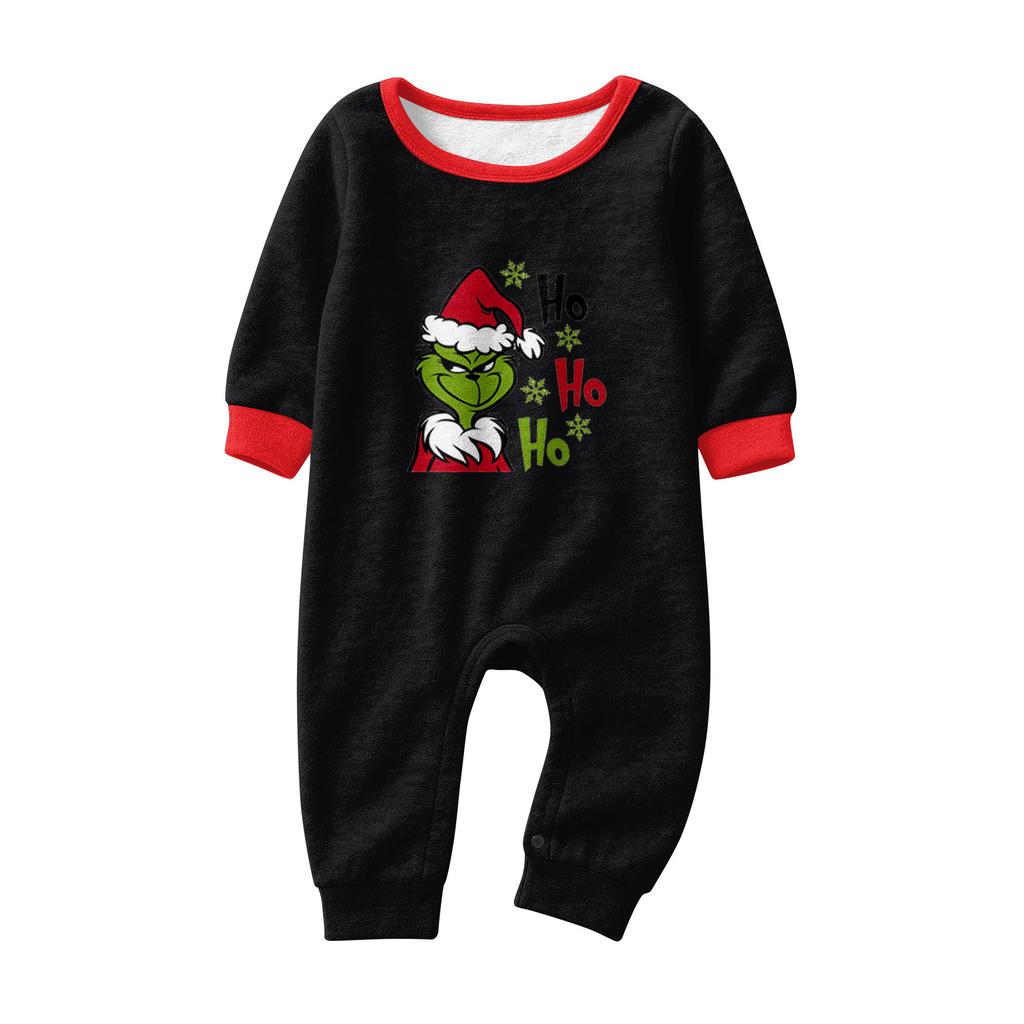 Weihnachtlicher Aufdruck Familien-Passendes Plüsch-Loungewear-Set, Feiertags-Pyjama für Eltern und Kind