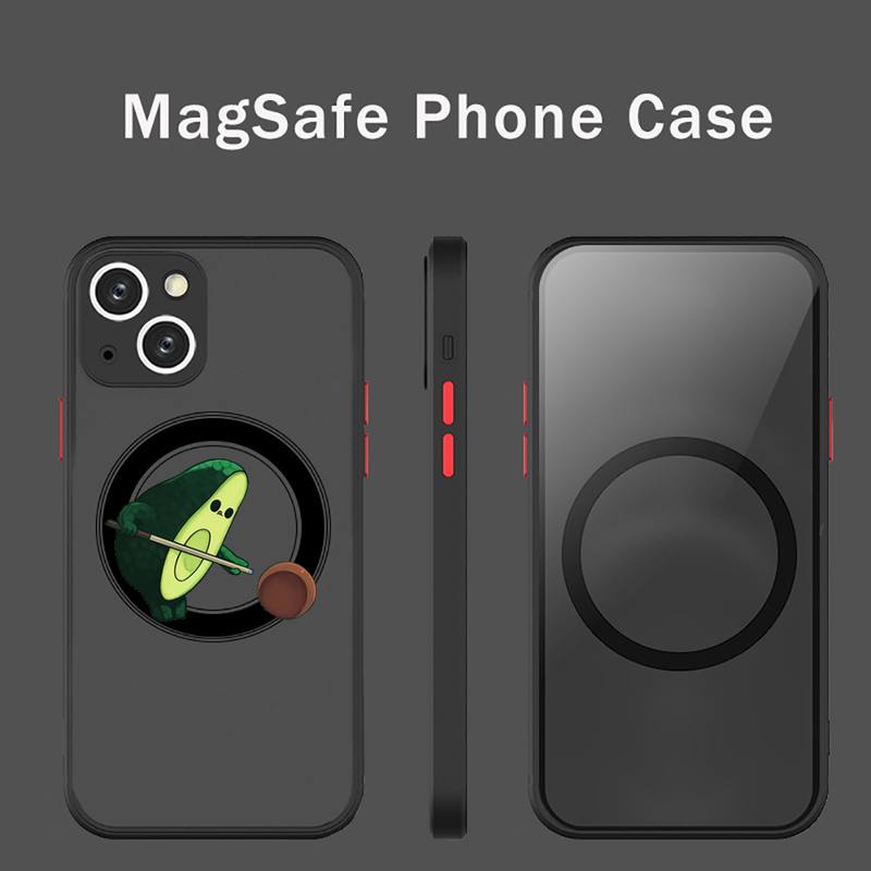 Awokado uroczy kreskówkowy owoc Etui na telefon Przezroczyste Magsafe Magnetyczne Magnes Do iPhone 13 12 11 Pro Max Mini Ładowanie Bezprzewodowe