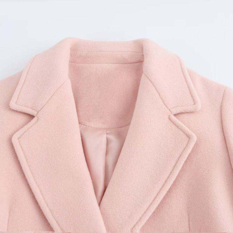 Kaslead New Arrival Women's Fashion Style Fashion Blended Double Breasted Coat Outwear 2091724