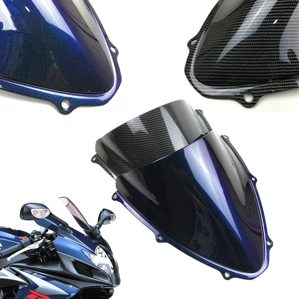 Glitter Chameleon Carbon Motorcycle Windshield For Suzuki GSXR 600 750 R K6 2006 2007 06