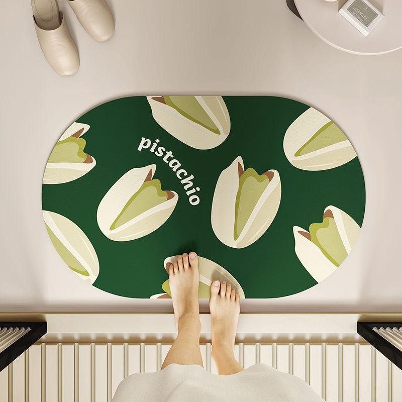 

Бытовой впитывающий коврик для ванной комнаты, нескользящий коврик для пола, туалет, диатомовая дверь, грязеотталкивающий коврик, быстросохнущий коврик для ног, ковер 40X60cm 15.7X23.6in фисташковый