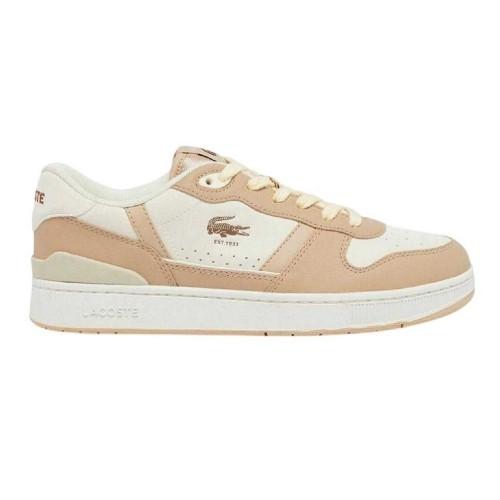 Lacoste Mens T-Clip Leather Low Cut Flat Trainers