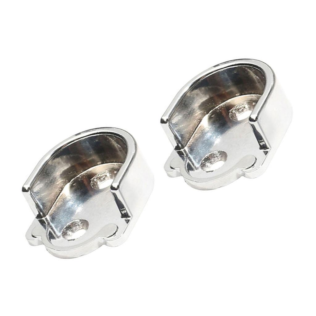 Pack of 2 Rail Mount Closet Clothes Tube Holder Rail End Support Holder Closet Rail Mount Simple Install for Clothes