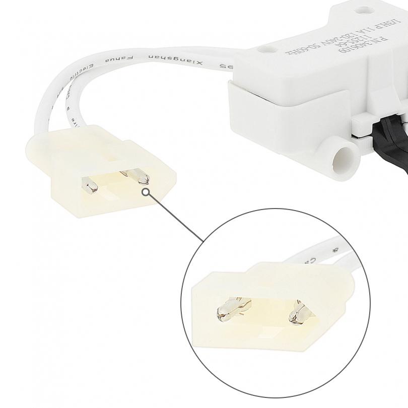 4pcs White Washing Machine Door Switch 3406109  Fit for Whirlpool / Kenmore, Precise Replaceable Door Switch