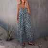 2024 Damen Leopard Print Ärmelloser Jumpsuit mit Taschen - Lockere Passform, Spaghetti-Träger, Lässiges Einteiliges