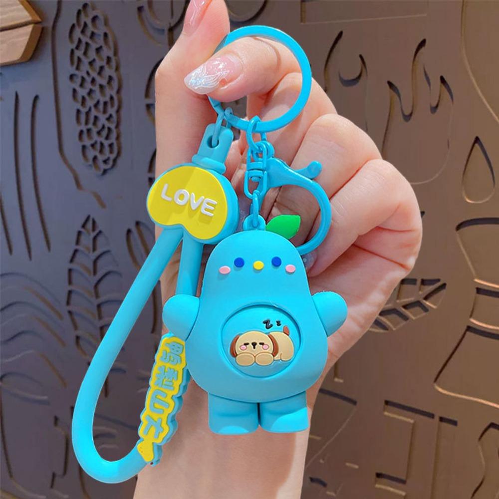 

Banana Face-changing Koala Keychain Fruit Rotate Pear Pendant Fashion Hanging Accessory Blue Pear