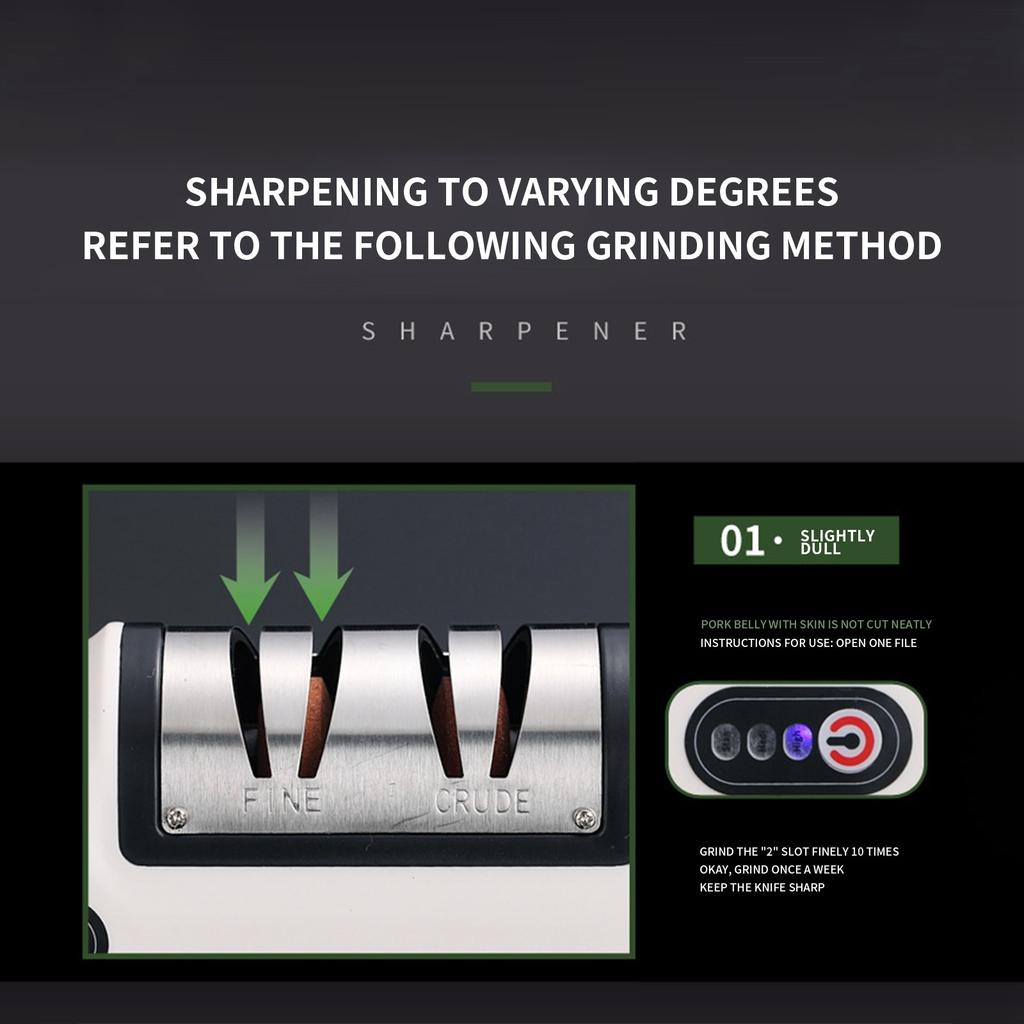 Elektrický brousek na nože pro rychlé ostření kuchyňských nožů, plně automatický a pohodlný elektrický brousek na nože pro domácí použití