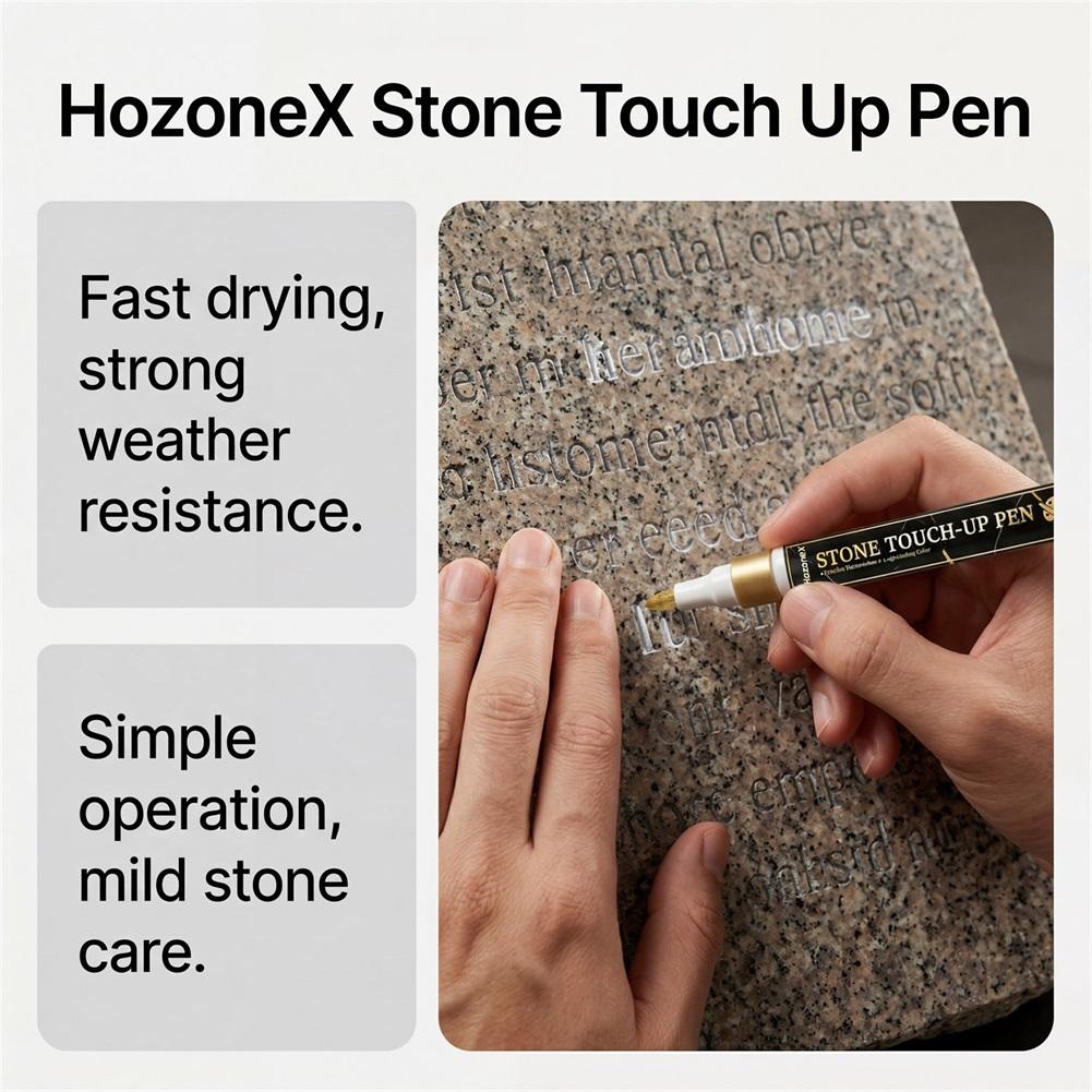 Tombstone Marker Pen For Restoring Faded Grave Inscriptions Waterproof & Fade-Resistant Permanent Ink Outdoor Rock Painting
