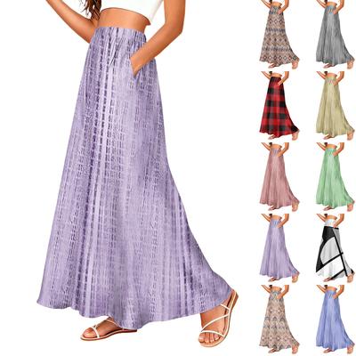 Elegante Falda Midi Satinada de Línea A Adelgazante para Mujer