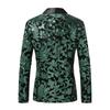 Mens Sequin Velvet Blazer Jacket Fashion Party Stage Performance Nightclub Suit Coat