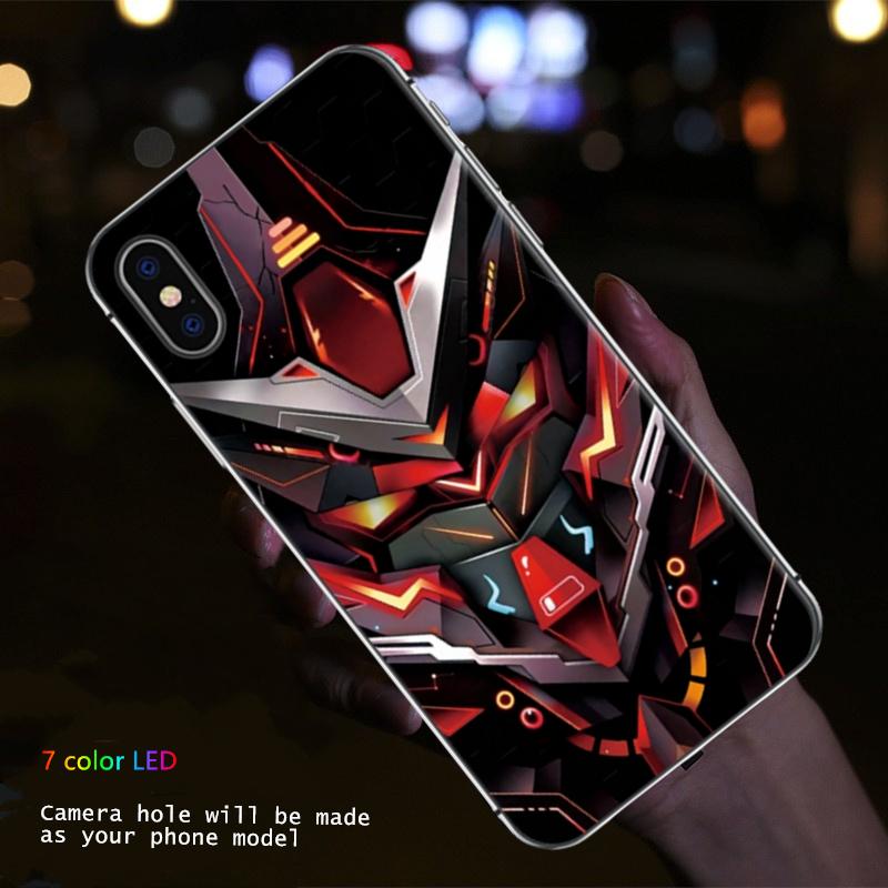 Aesthetics Mechanical Luminous Phone Case For Xiaomi POCO X4 X5 X6 X7 14T 13T 12T Pro F6 F4 Pro F7 Pro LED Glow Phone Cover