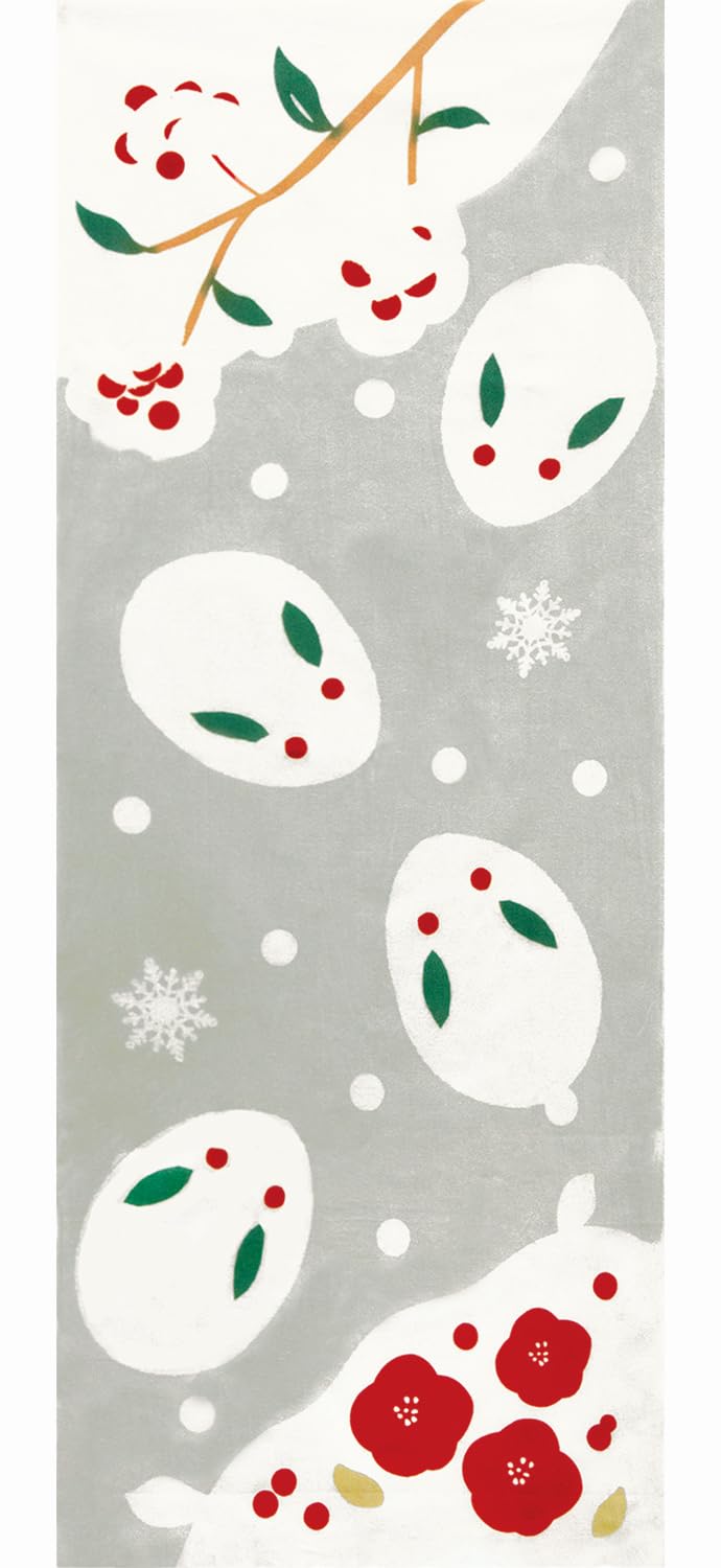 

Раскрашенный тенугу «Степной суслик» «Собирающийся снежный кролик» от Вабунка (Зимний узор) - [TE-510]