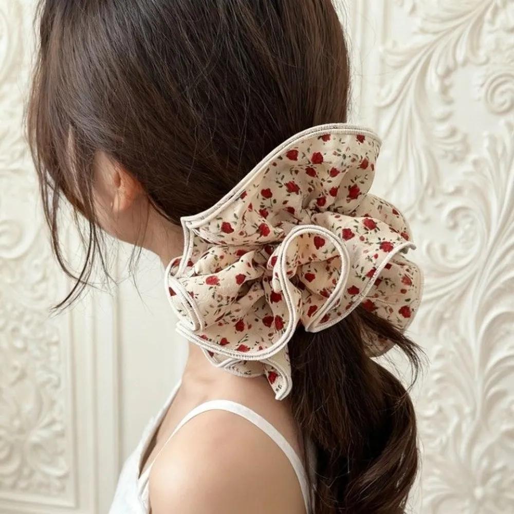 Voluminous 4-Ply Rose Scrunchie Hair Tie
