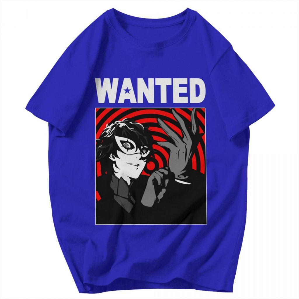 Men T Shirt Persona Game Wanted Joker Pops Y2K Graphic Short Sleeve Unisex Clothing T Shirts