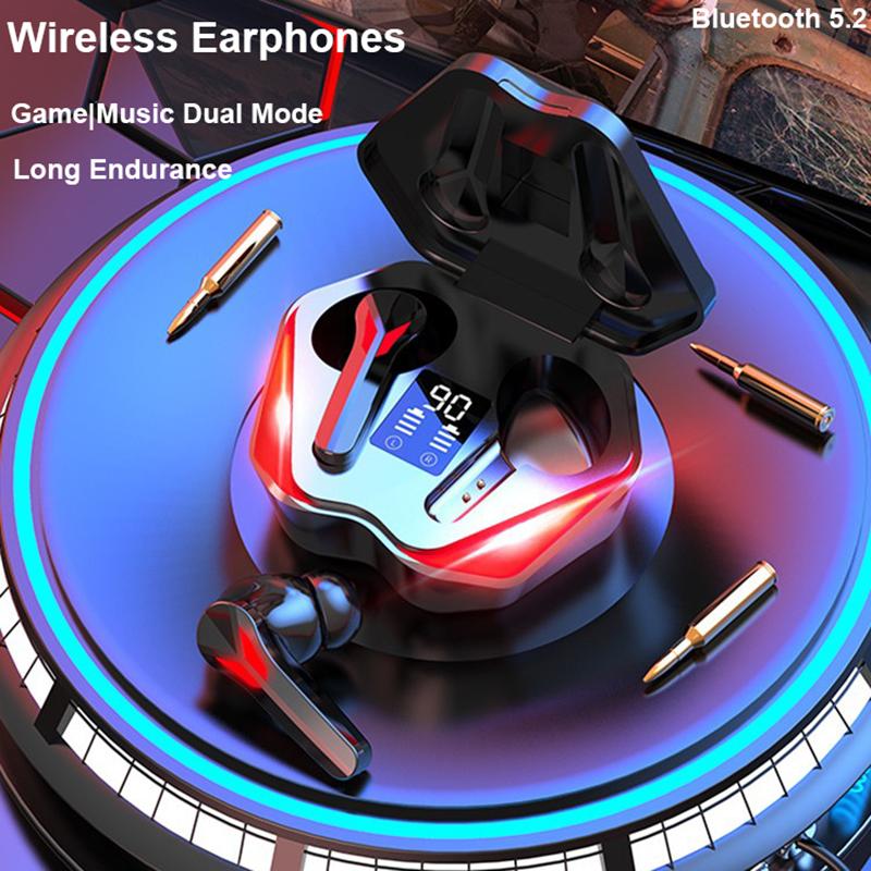Wireless Earphones Bluetooth Headphones ENC-Calling Noise Cancelling Headset Low Latency HiFi Stereo Earbuds TWS Bluetooth 5.3
