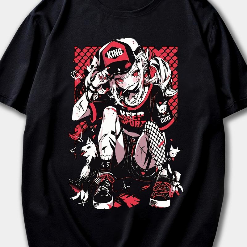 

Summer Bestsellers: Street Girls, Anime, Four-season Short-sleeved Round-neck Street Style Pure Cotton Short-sleeved T-shirts 4XL
