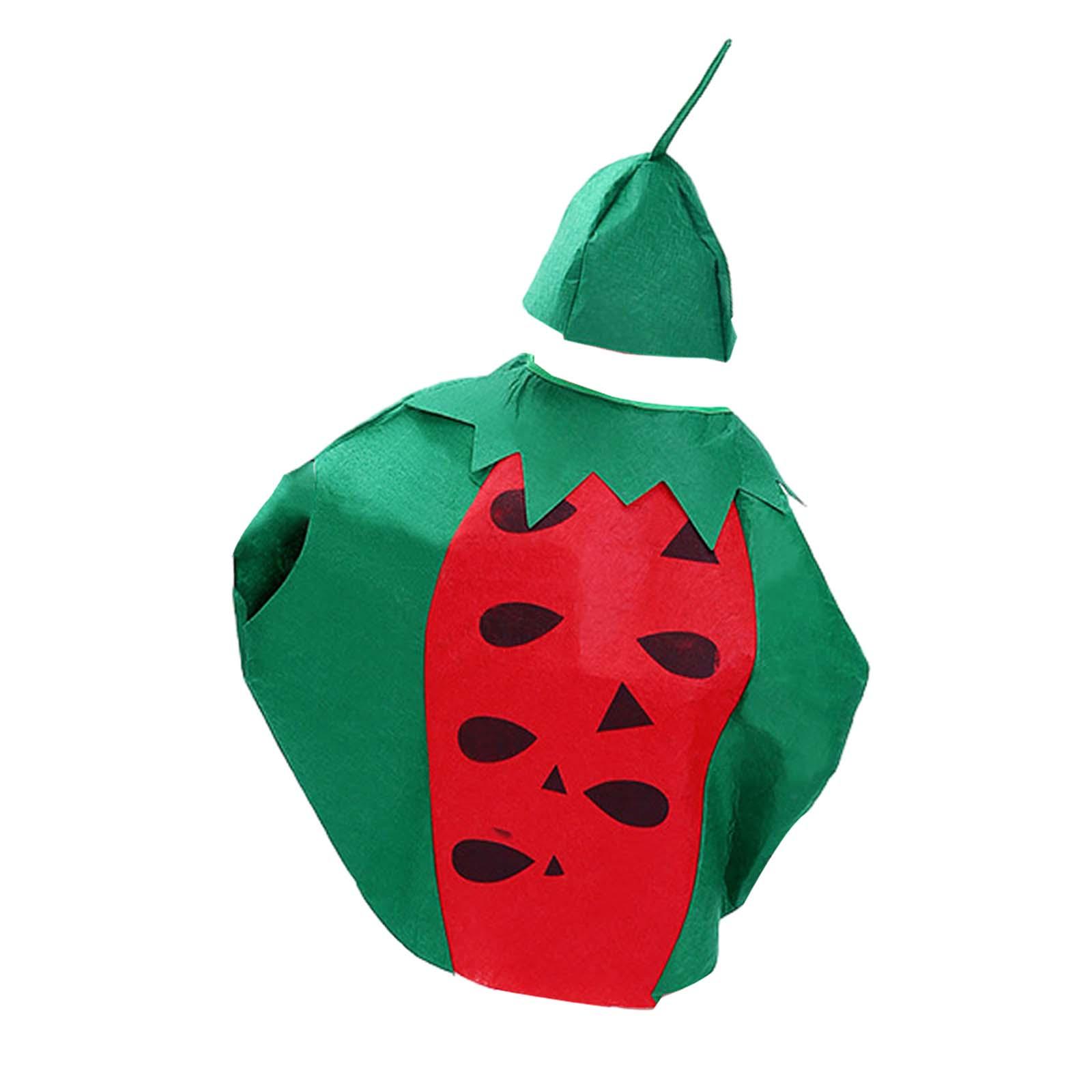 Volwassen Fruit Kostuum Nieuwigheid Slip-on Voedsel Cosplay Kostuums met Hoed voor Maskerade Podiumoptreden Vakantie Rollenspel Feest