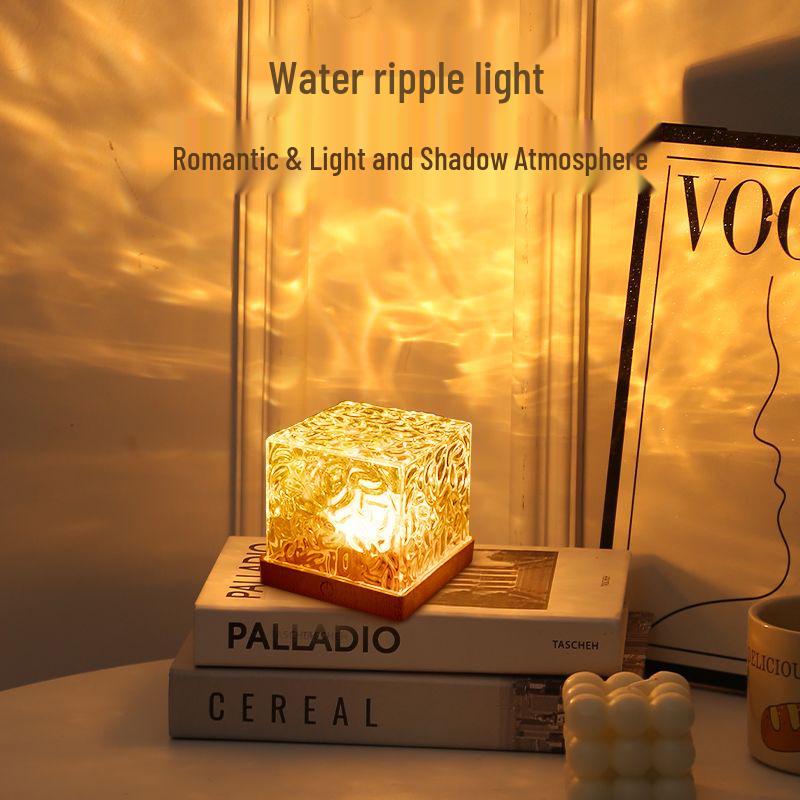 Romantic Ripple Night Light: High-Value Bedside Lamp for Couples' Atmosphere