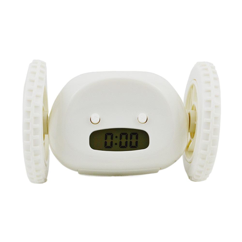 Unique Moving Whee Alarm Clock Magical Lazy Alarm Clock Creative Running Wheel Clock  Children