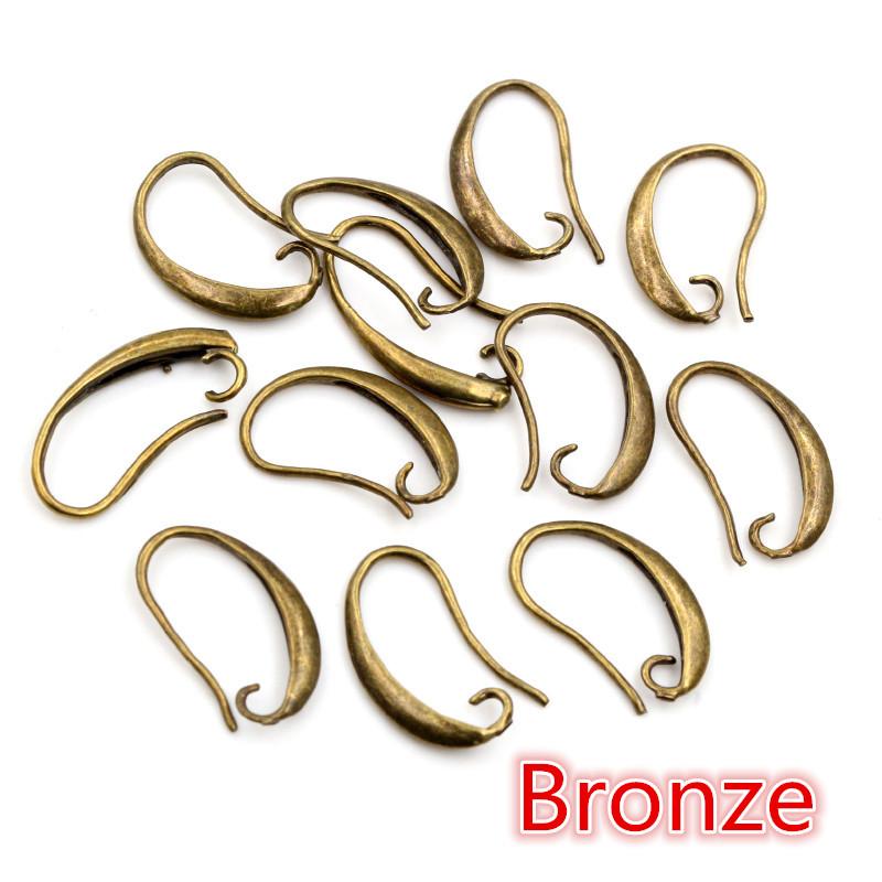 20 Stück Kleine Messing Französische Ohrhaken Draht 19x10mm/17x9.5mm DIY Kleine Ohrhaken Schmuckherstellung Zubehör Endstücke
