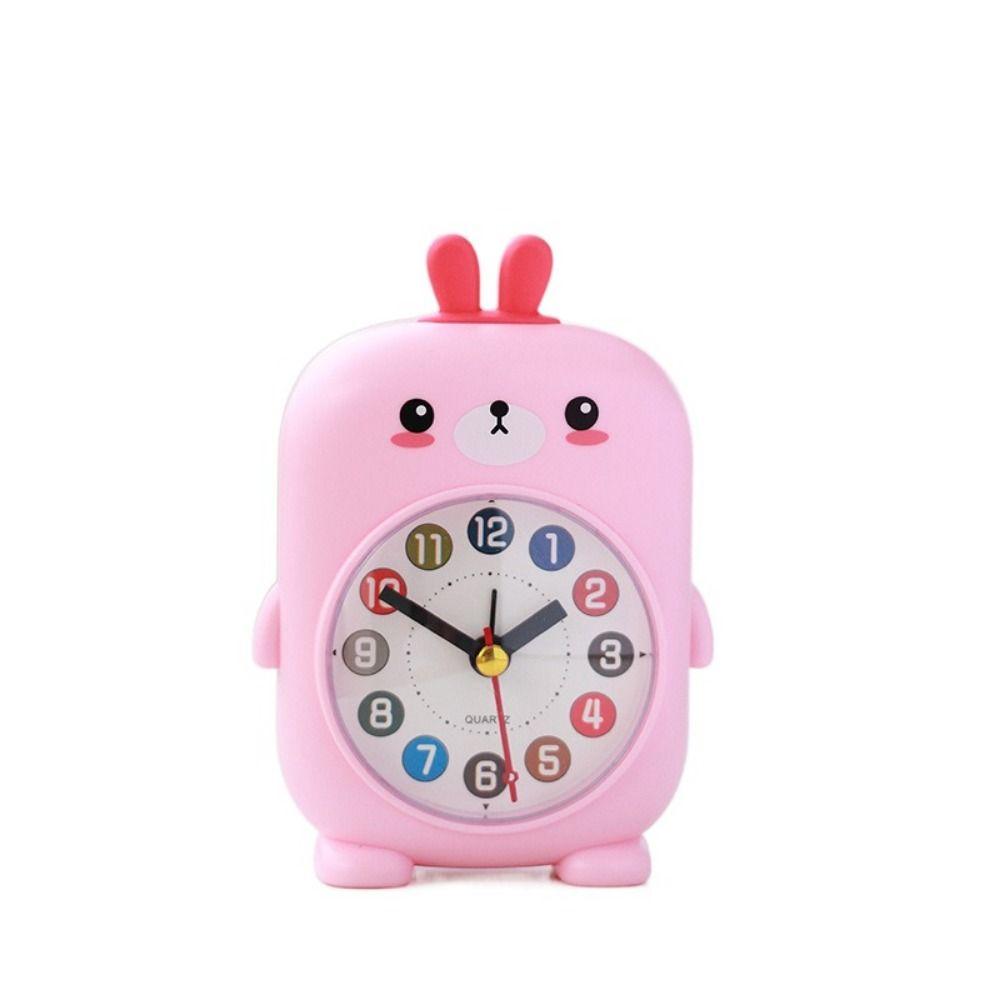 Funny Desktop Mute Clock Animal Pattern Small Desk Clock Creative Student Alarm Clock  Children's