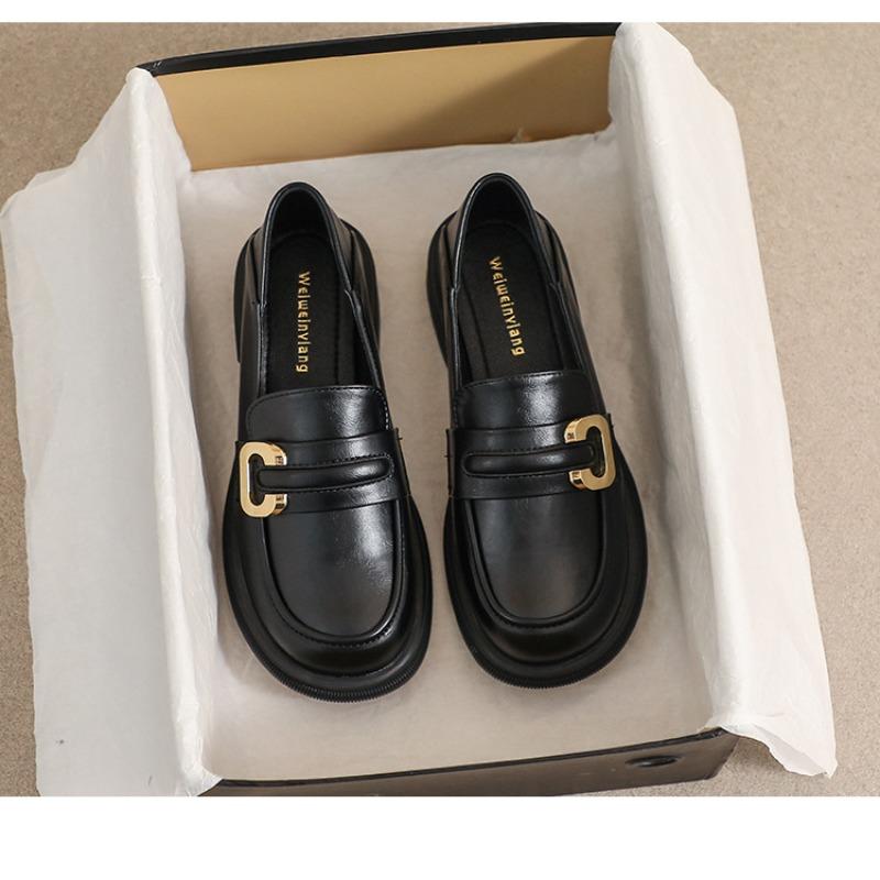 Модные туфли из мягкой кожи на платформе — фото 7