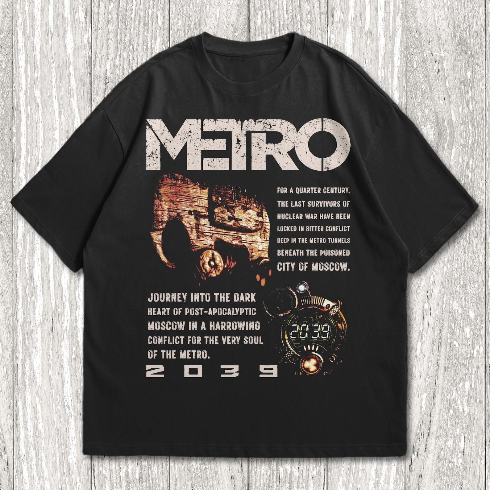 Футболка Metro 2039, Мерч хоррор-видеоигры, Футболка шутера S