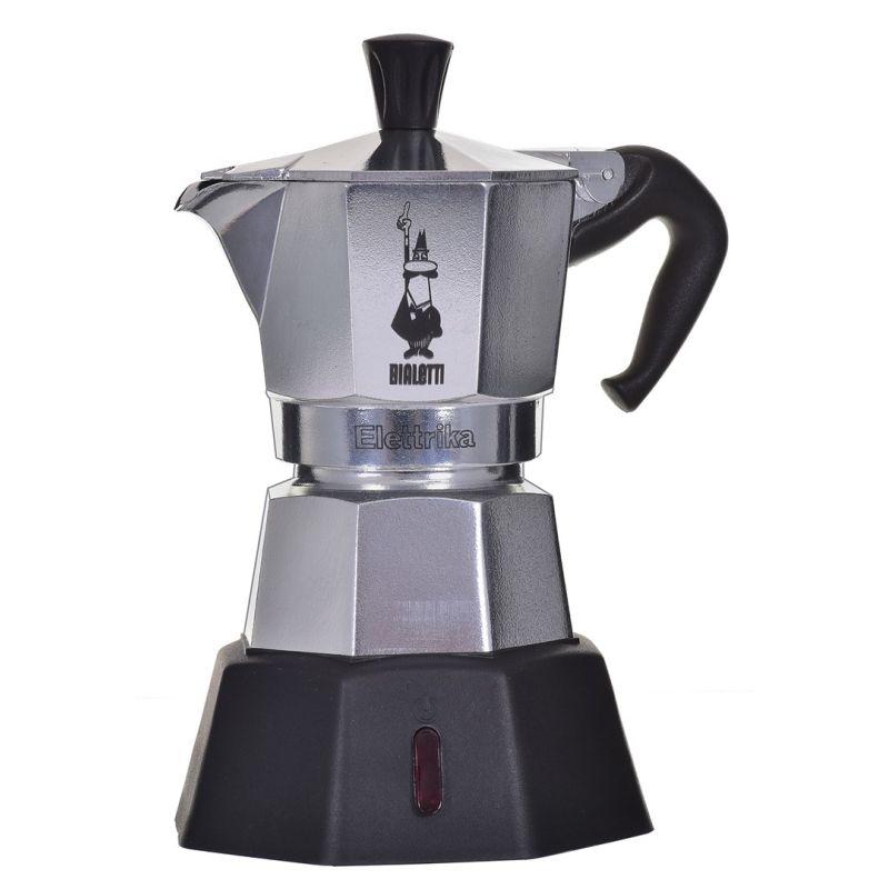 Joom Bialetti Silber Moka Elettrika Elektrischer Mokkakanne 2 Tassen /Schwarz - Bild 5