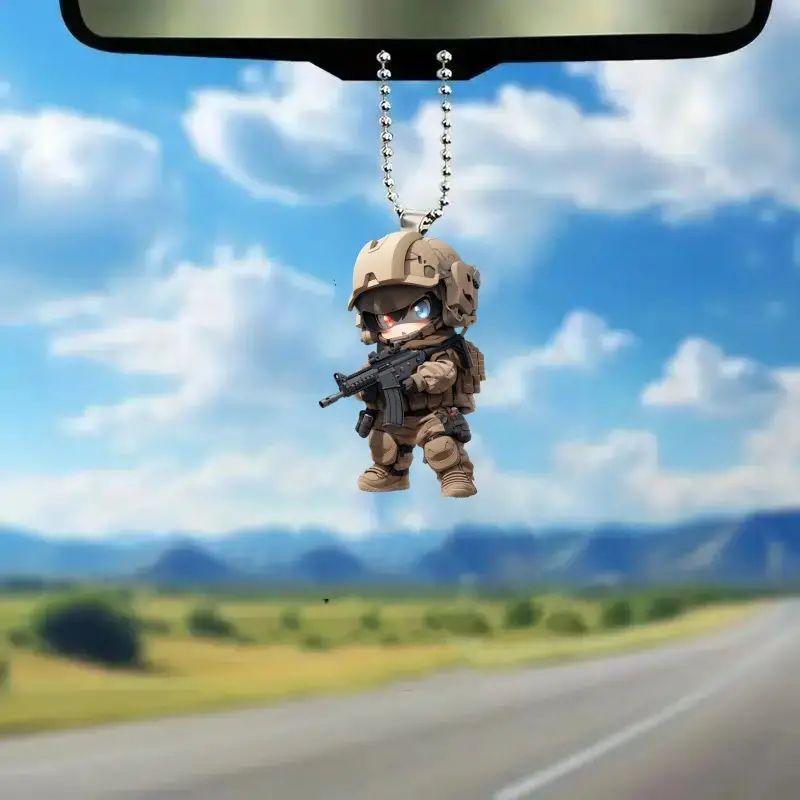 Neue Weihnachten Ornament Anhänger Acryl Flache Lustige Special Forces Anhänger Urlaub Geschenk Anhänger Anhänger