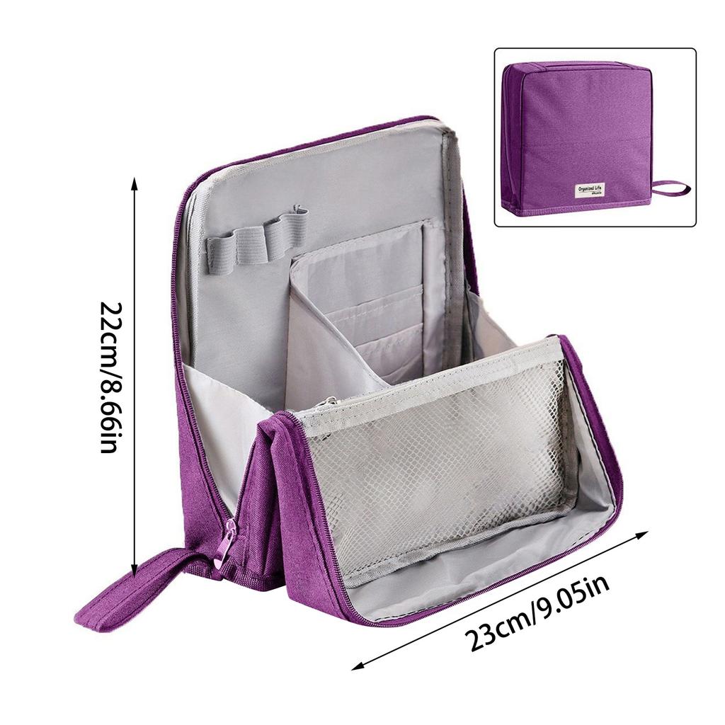 Oxford Cloth Standing Makeup Bag with Large Capacity Durable Waterproof Oxford Fabric for Home Storage Business Travel Bag