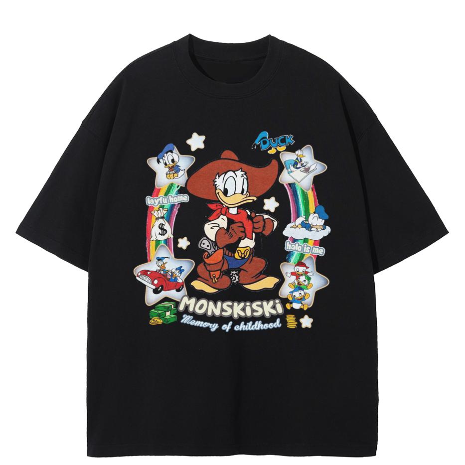 Уличная одежда Забавная футболка с графикой Хлопковая футболка Унисекс Топы Футболки С короткими рукавами Футболка M