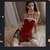 Rose Brand Sexy Christmas Lingerie: Sweet Floral Deep V Uniform with Padding