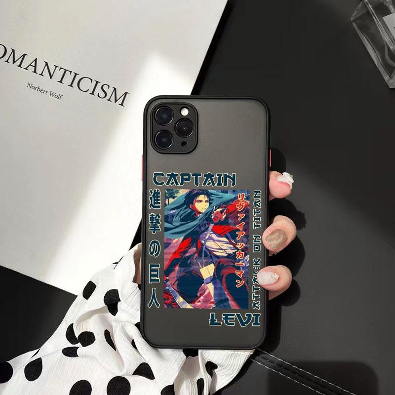 

Чохли для телефонів Аніме Атака титанів для iphone 11 12 13 Pro Max 6s 7 8 Plus X XS MAX XR Розкішна жорстка матова задня протиударна кришка iPhone 12 Pro