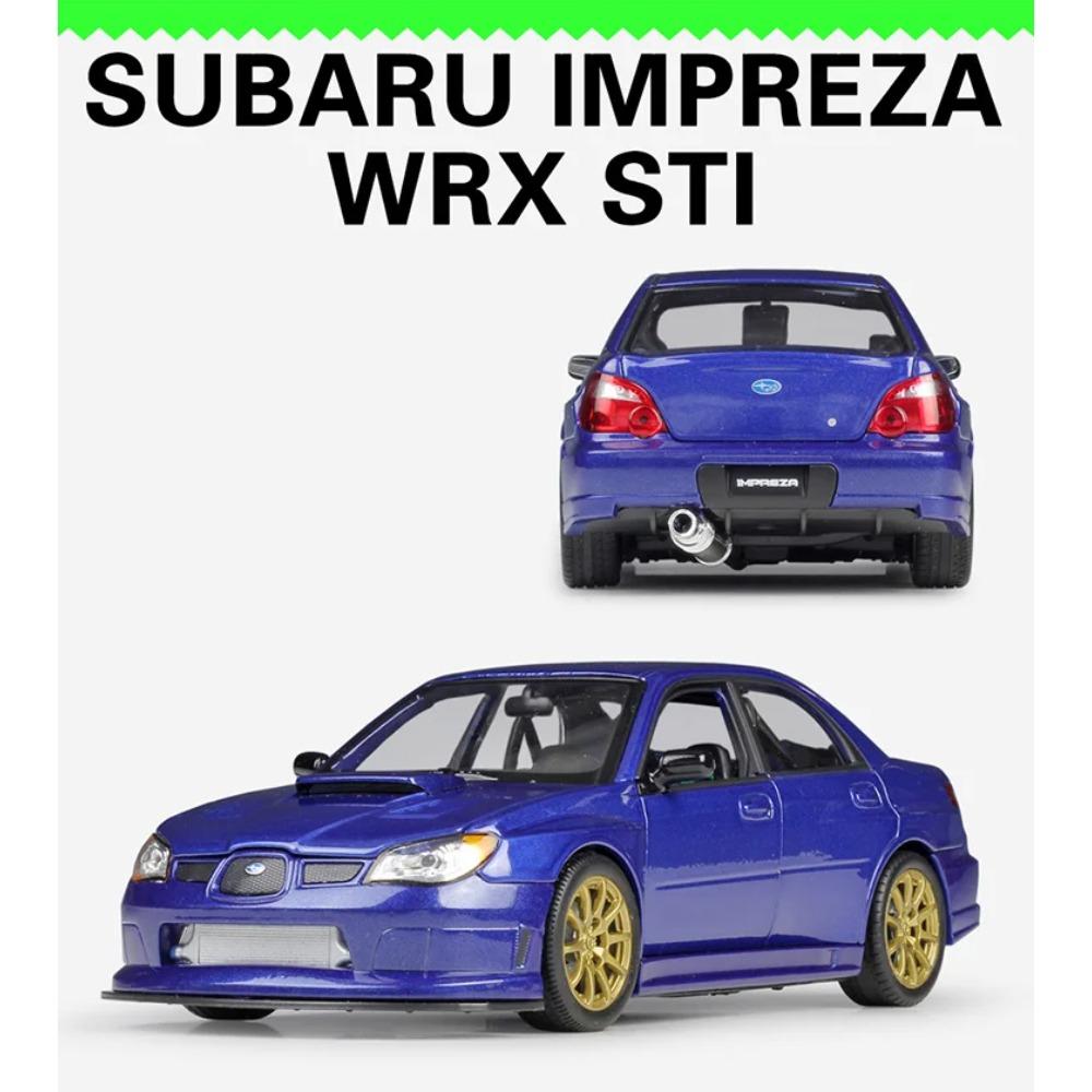 WELLY 1/24 Lmpreza Performance APR Subaru Alloy Miniature Scale Car Model Diecast Metal Collection Childrens Toy Vehicles Gifts