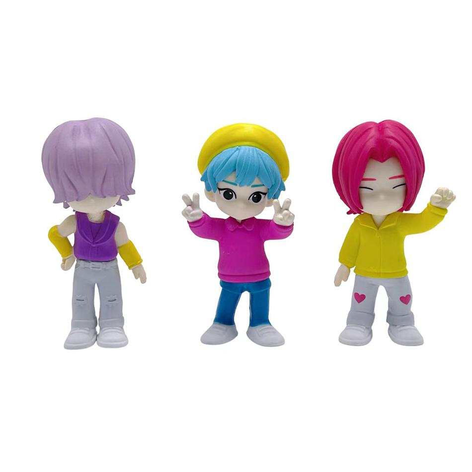 9cm K-Pop Demon Hunters Anime Kpop Boy Group Cartoon Action Figures Blind Box Figurines Model Dolls Girls Xmas Gift