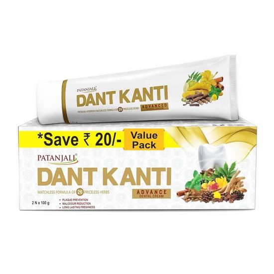 

Зубная паста Patanjali Dant Kanti Advance Value Pack Healthy Teeth - 200 г(100Gx2)