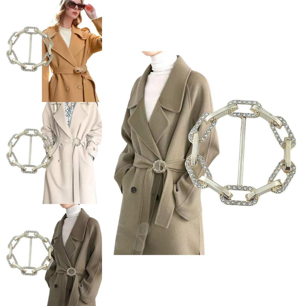Premium Alloy Scarf Accessories Fashionable Large Buckle For Trench Coats