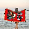 1pc Cars3 Beach Towel with Custom Name, Beach/Swimming/Bath/Picnic/Camping Towel, Suitable for Seaside Beaches