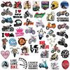 Motorrad Aufkleber Set 50 Stück Motorrad Auto Wasserdichte Aufkleber für Koffer, Fahrräder, Helme usw.