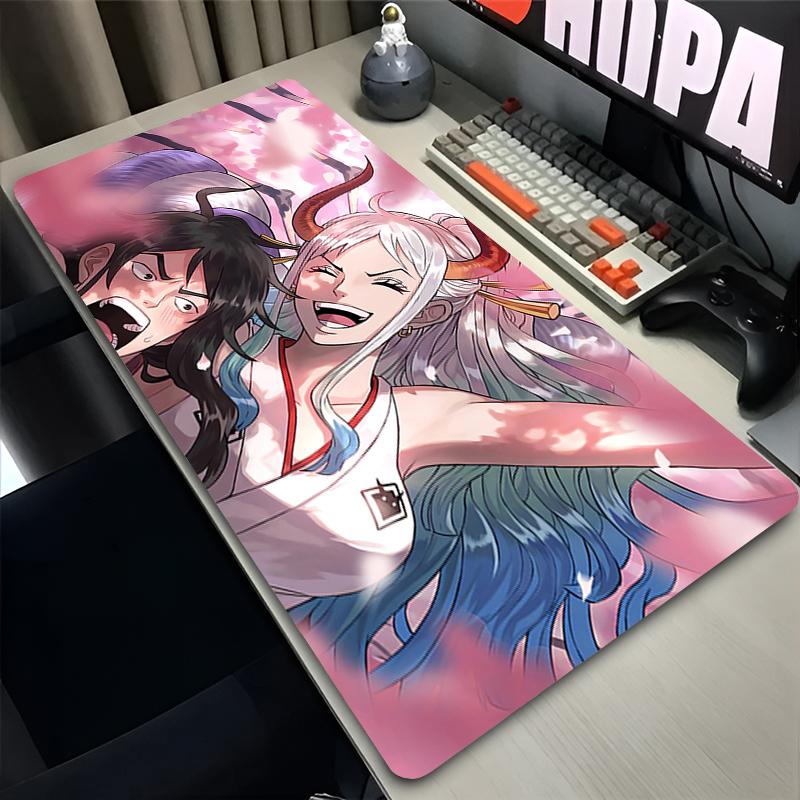 Hd Anime Mouse Pad Notbook Gamer Keyboard Pad Nonslip Rubber Extended Office Computer Desk Mat One Piece Yamato Kawaii Mousepad