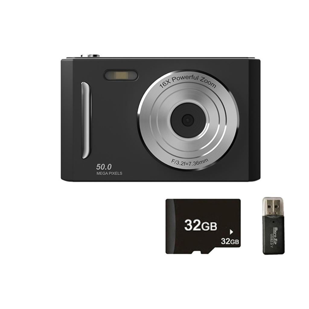 4K Retro CCD Digital Camera - 50 Million HD Pixels Dual Camera Flash 8x Digital Zoom 2.4in Screen Auto Focus  Entry-level Cam