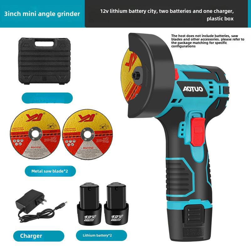 Compact 3-Inch Lithium Battery Angle Grinder - Mini Handheld Power Tool