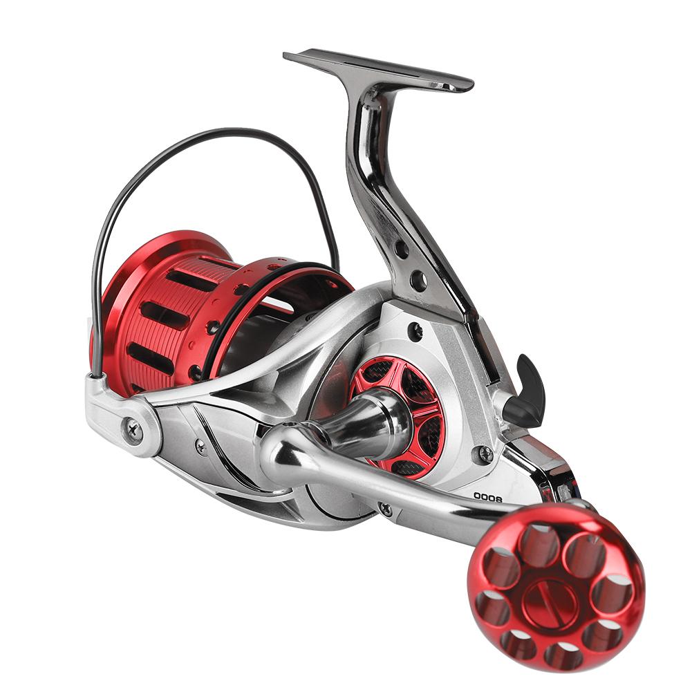 Large Metal Light Line Cup Sea Pole Spinning Reel Wheel with 18 Shaft Folded HandleTS8000