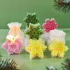 Christmas Snowflake Candle Mold Handmade Aroma Candle Epoxy Resin Silicone Molds DIY Chocolate Cookies Baking Tool