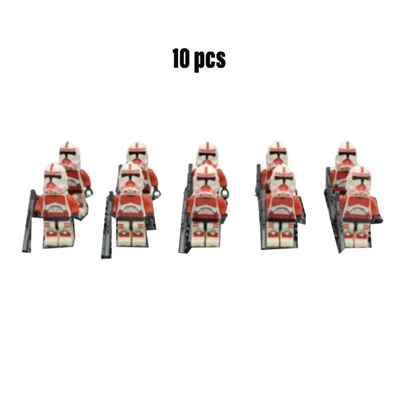

10 шт. Игрушка-конструктор Star Wars Legion Commander, пластик ABS, высота 4,5 см