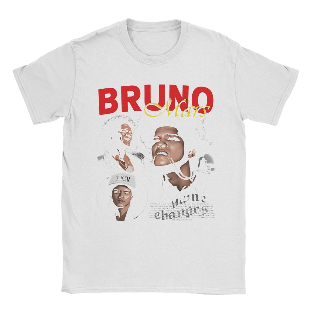 Bruno Mars XXIV 100 Cotton TShirt For Unisex Beach Vintage TShirts O Neck Fashion Tees Oversized Custom DIY Tops
