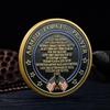 Golden Plated Heros Valor Prayer for Courage & US Space Force Challenge Coin Souvenirs