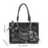Punk Style Messenger Bags Halloween Gothic Butterfly Spiders Net Tote Bag